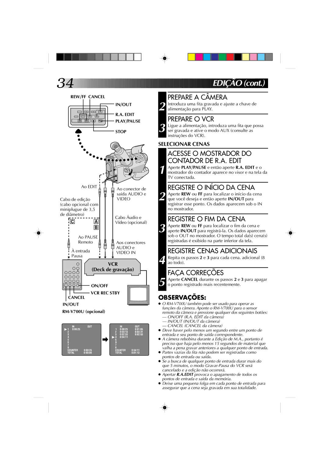 JVC GR-AX827, GR-AX527, GR-AX627, GR-AX727 manual Edição 