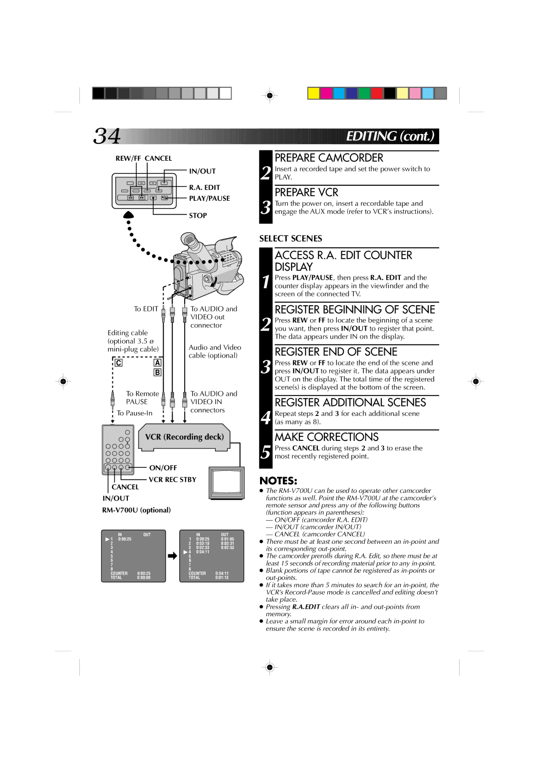 JVC GR-AX827, GR-AX527, GR-AX627, GR-AX727 manual Editin G 