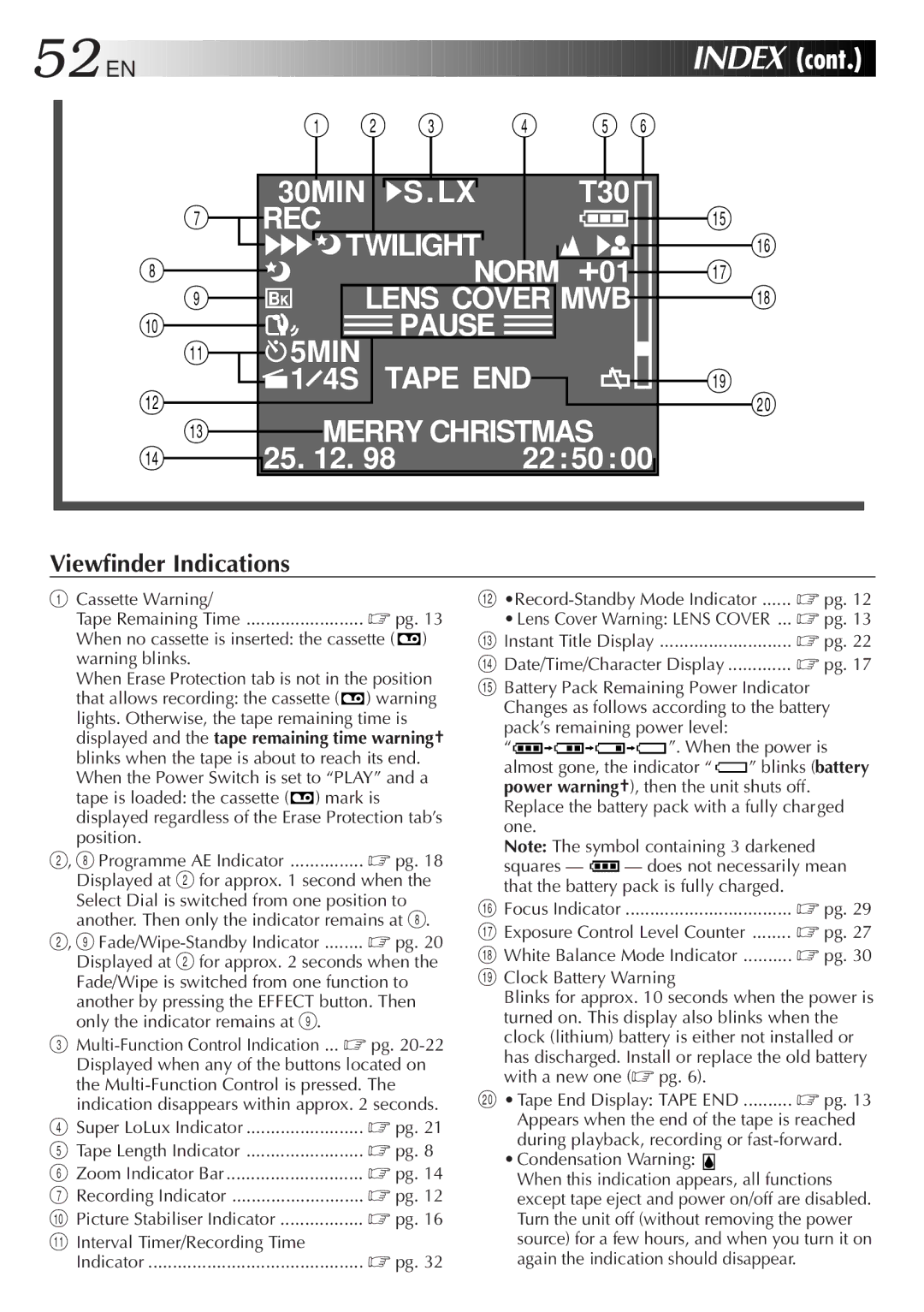 JVC GR-AX680 manual 52EN 