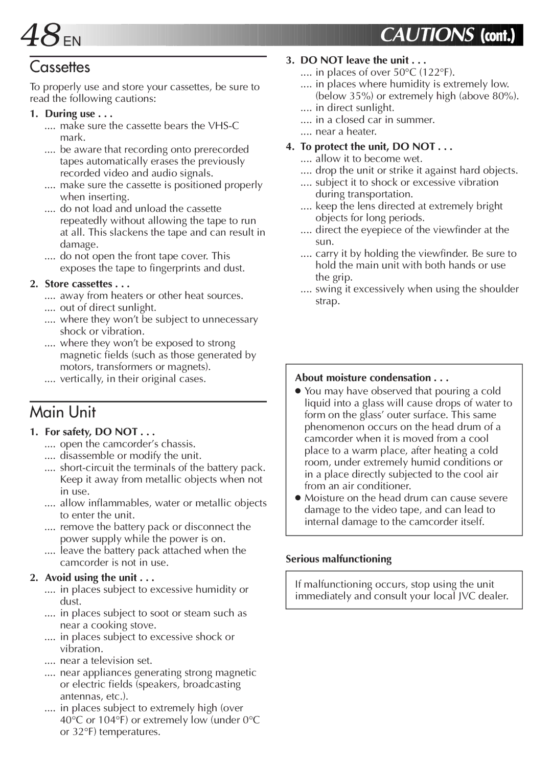 JVC GR-AX77, LYT0090-001B, GR-AX47 manual Cont 