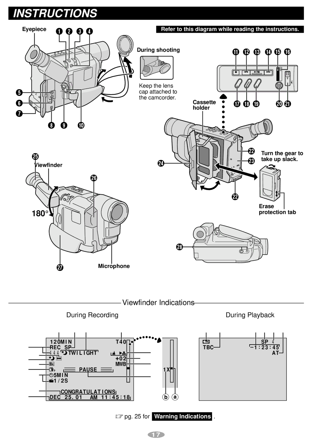 JVC GR-AX770 manual Instructions 