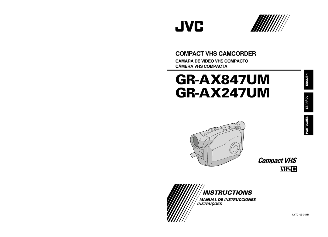 JVC LYT0105-001B manual GR-AX847UM GR-AX247UM 