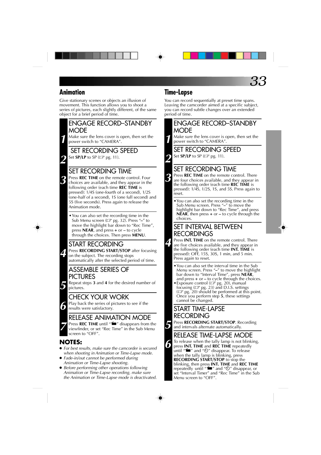 JVC GR-AX860 specifications Check Your Work, Release Animation Mode 