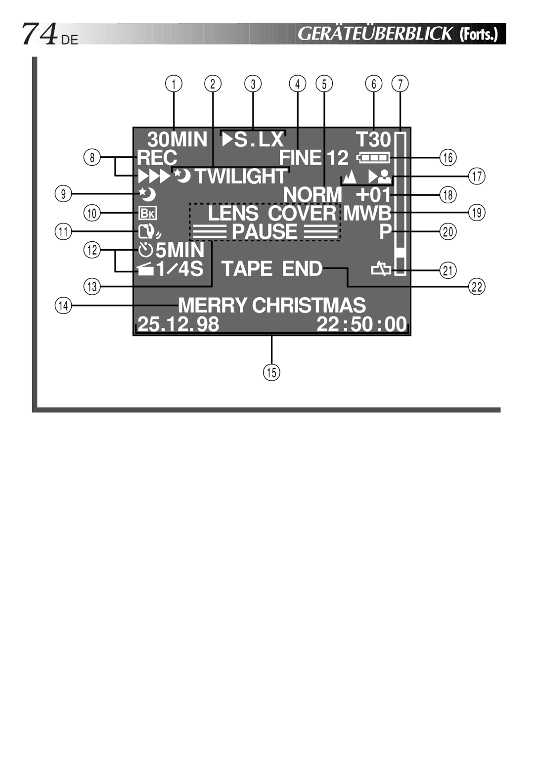 JVC GR-AX880 manual 74DE 