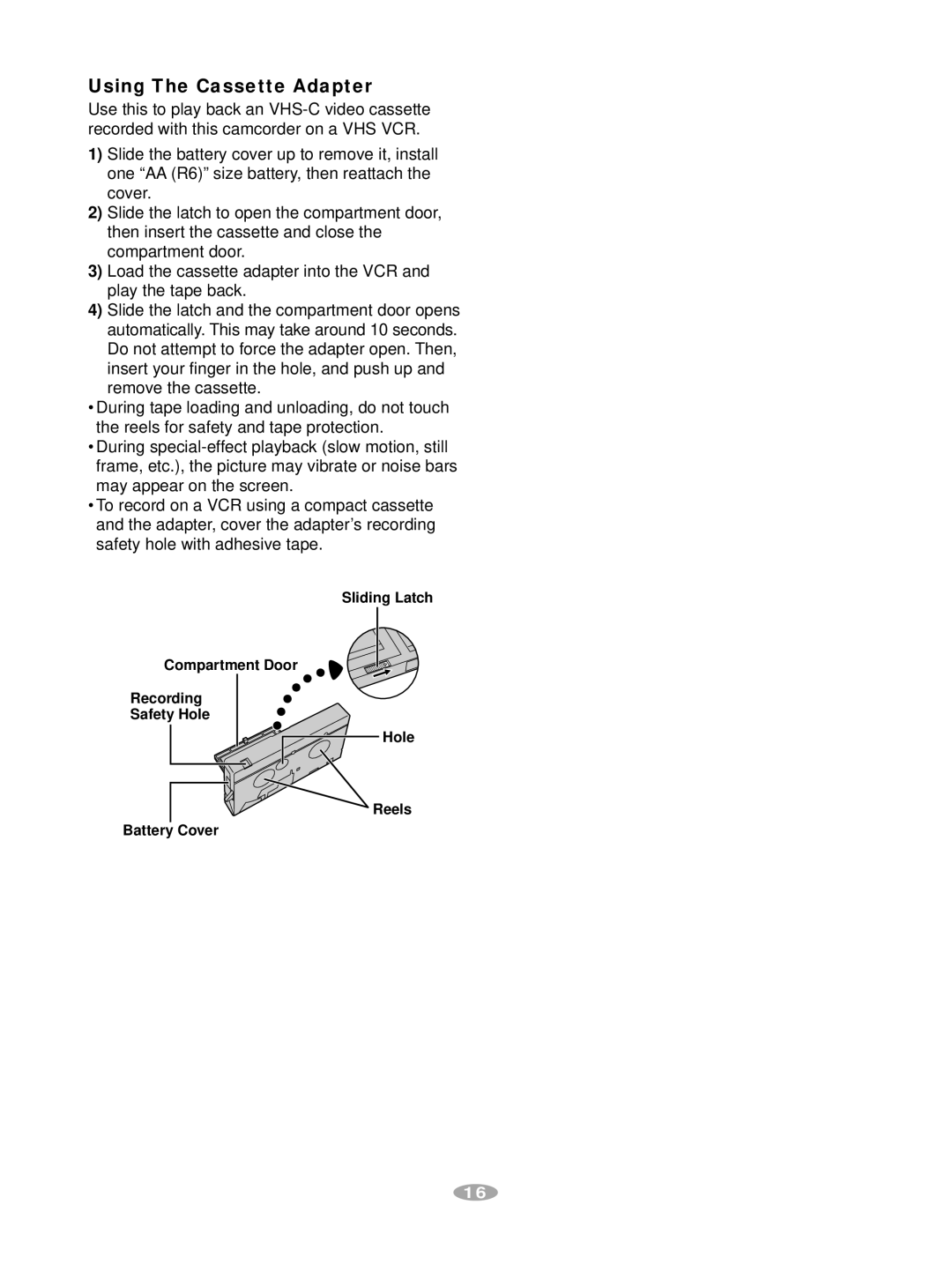 JVC GR-AX880 manual Using The Cassette Adapter 