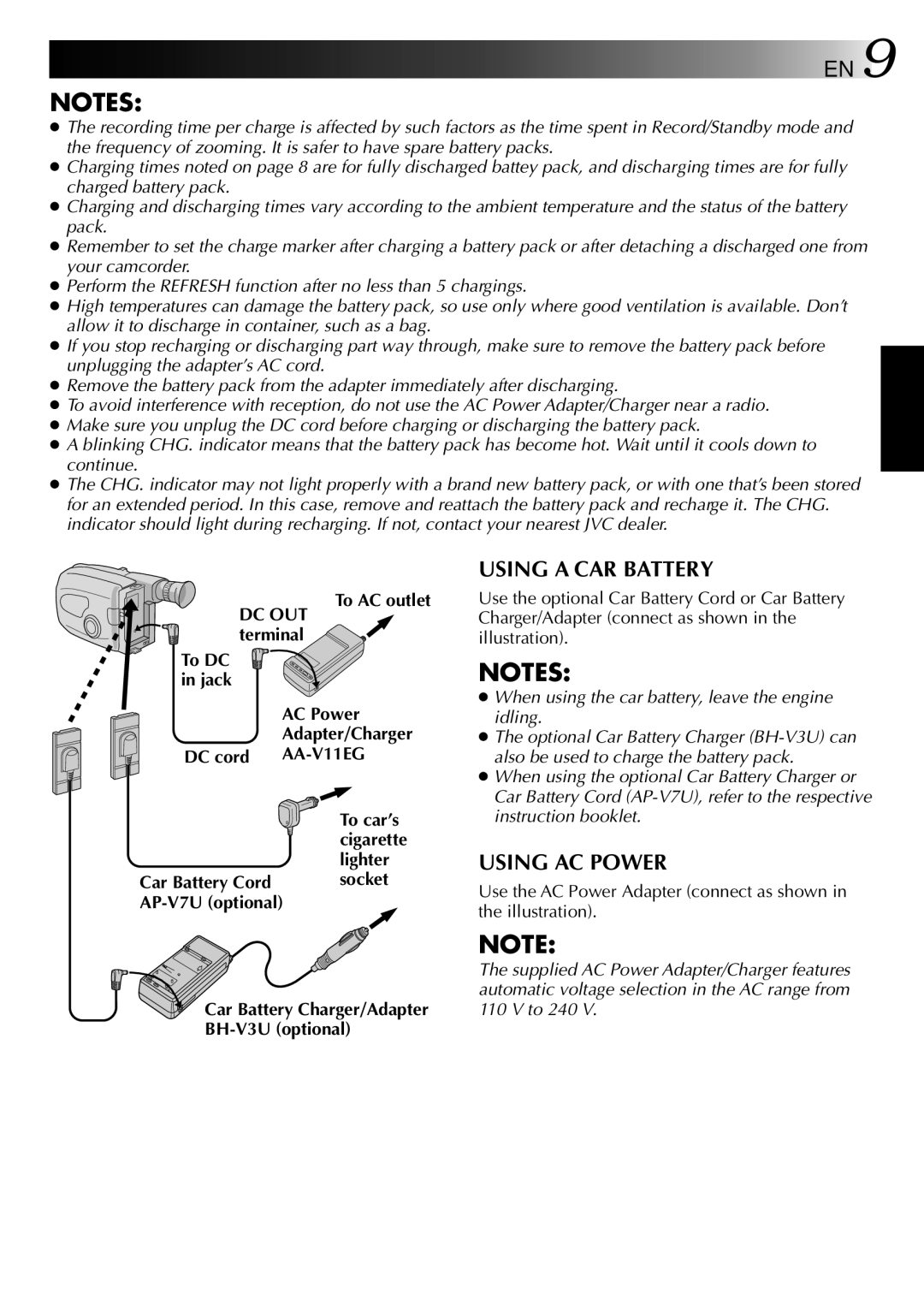 JVC GR-AX937 manual To AC outlet, Dc Out 