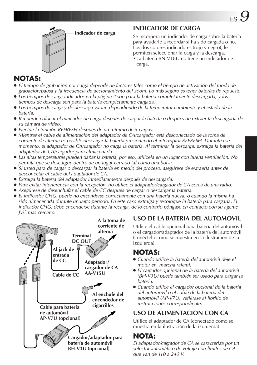 JVC GR-AX947UM manual Dc Out, AA-V15U 