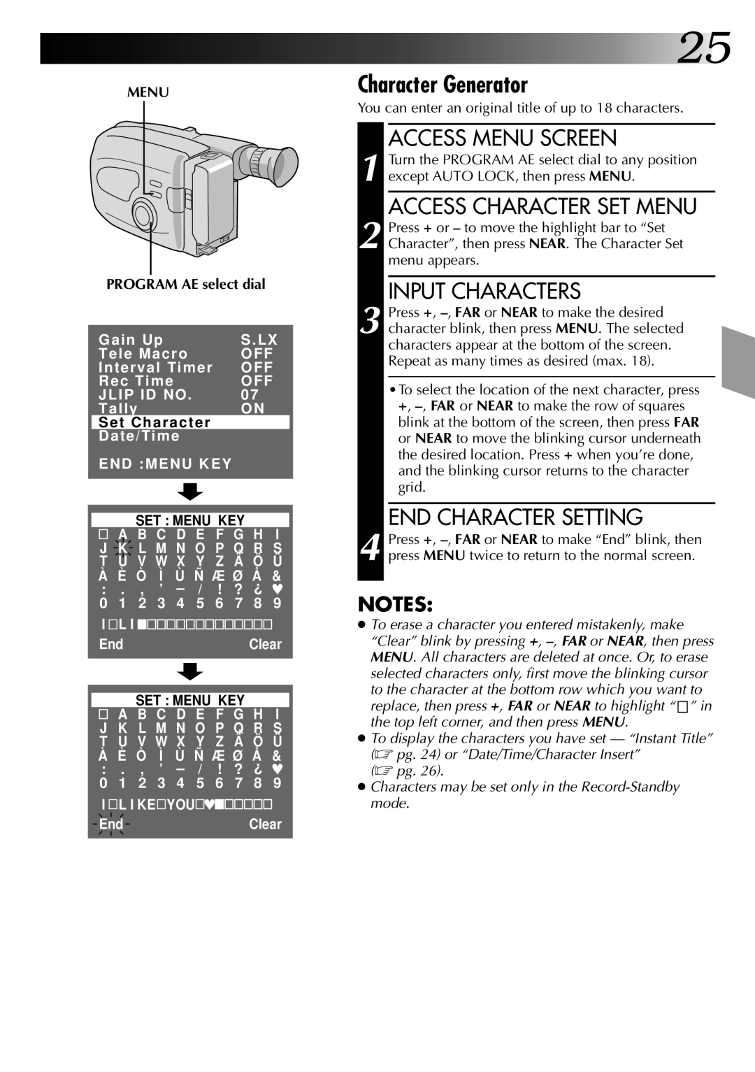 JVC GR-AX96 manual Off 