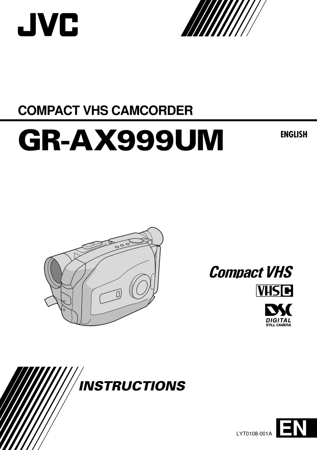 JVC LYT0108-001A manual GR-AX999UM English 