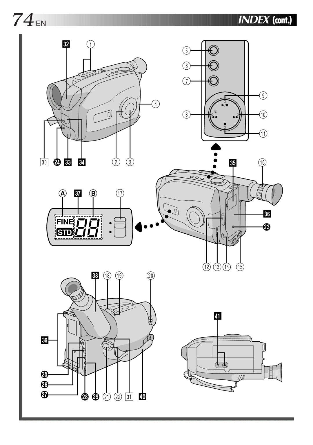 JVC GR-AX999UM, LYT0108-001A manual 74EN 