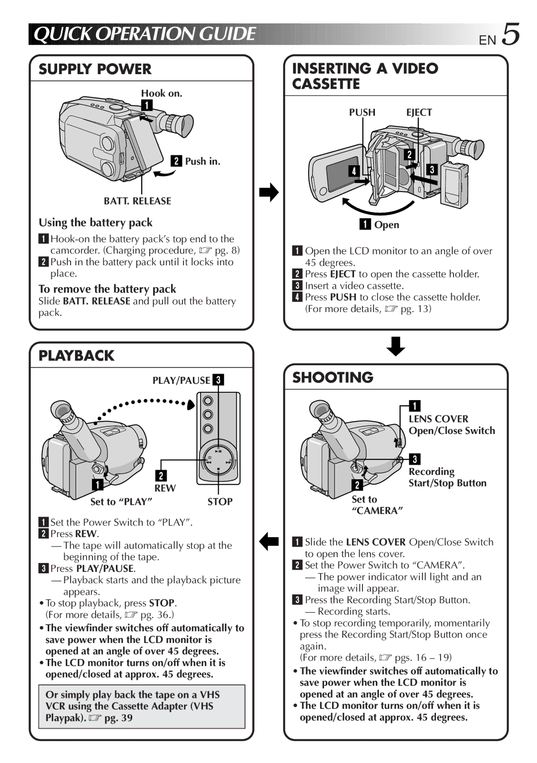 JVC GR-AXM100 manual Using the battery pack, To remove the battery pack 