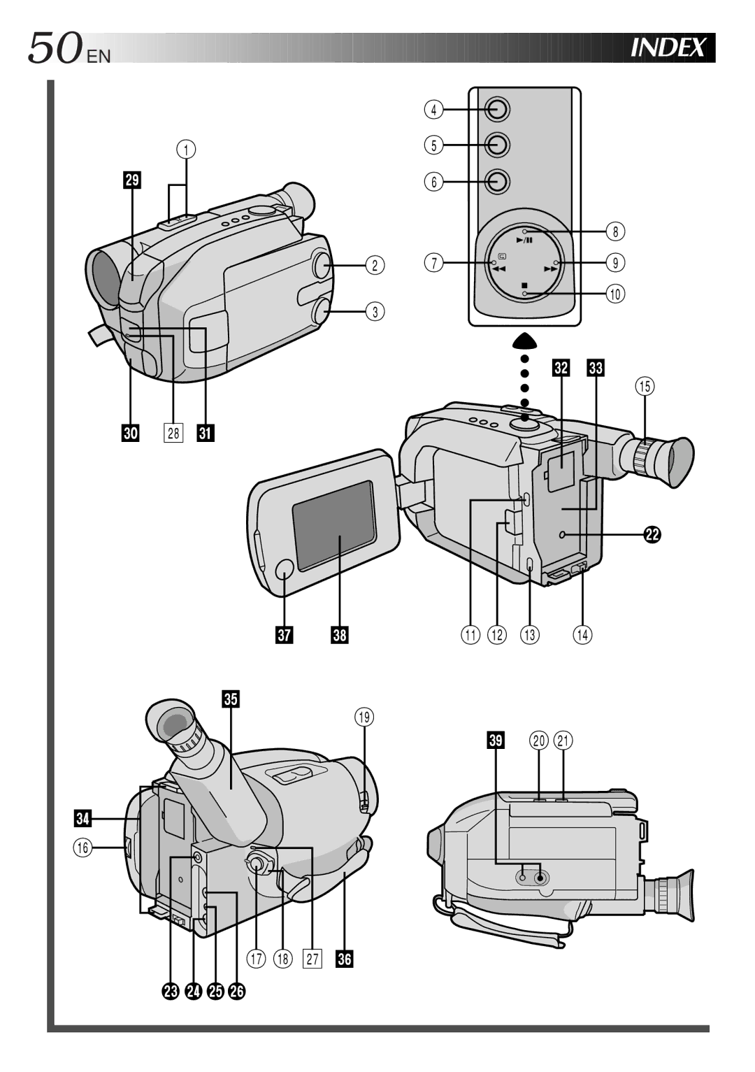 JVC GR-AXM28, GR-AXM18, GR-AX18EG instruction manual 50EN 