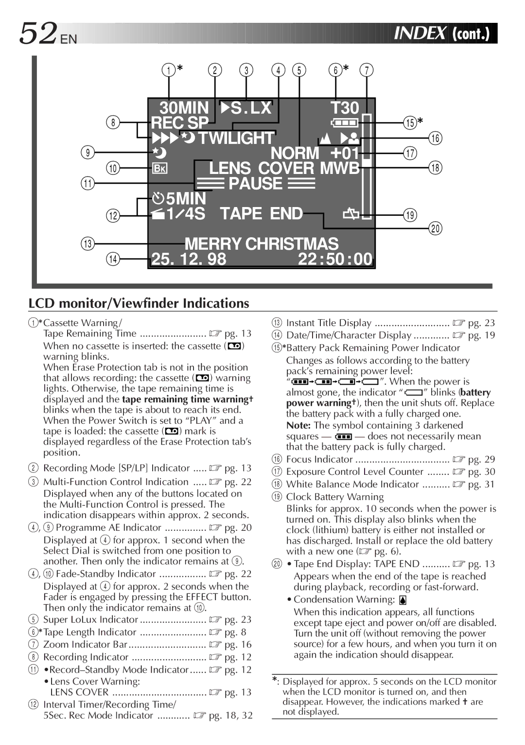 JVC GR-AXM18, GR-AXM28, GR-AX18EG instruction manual 52EN 