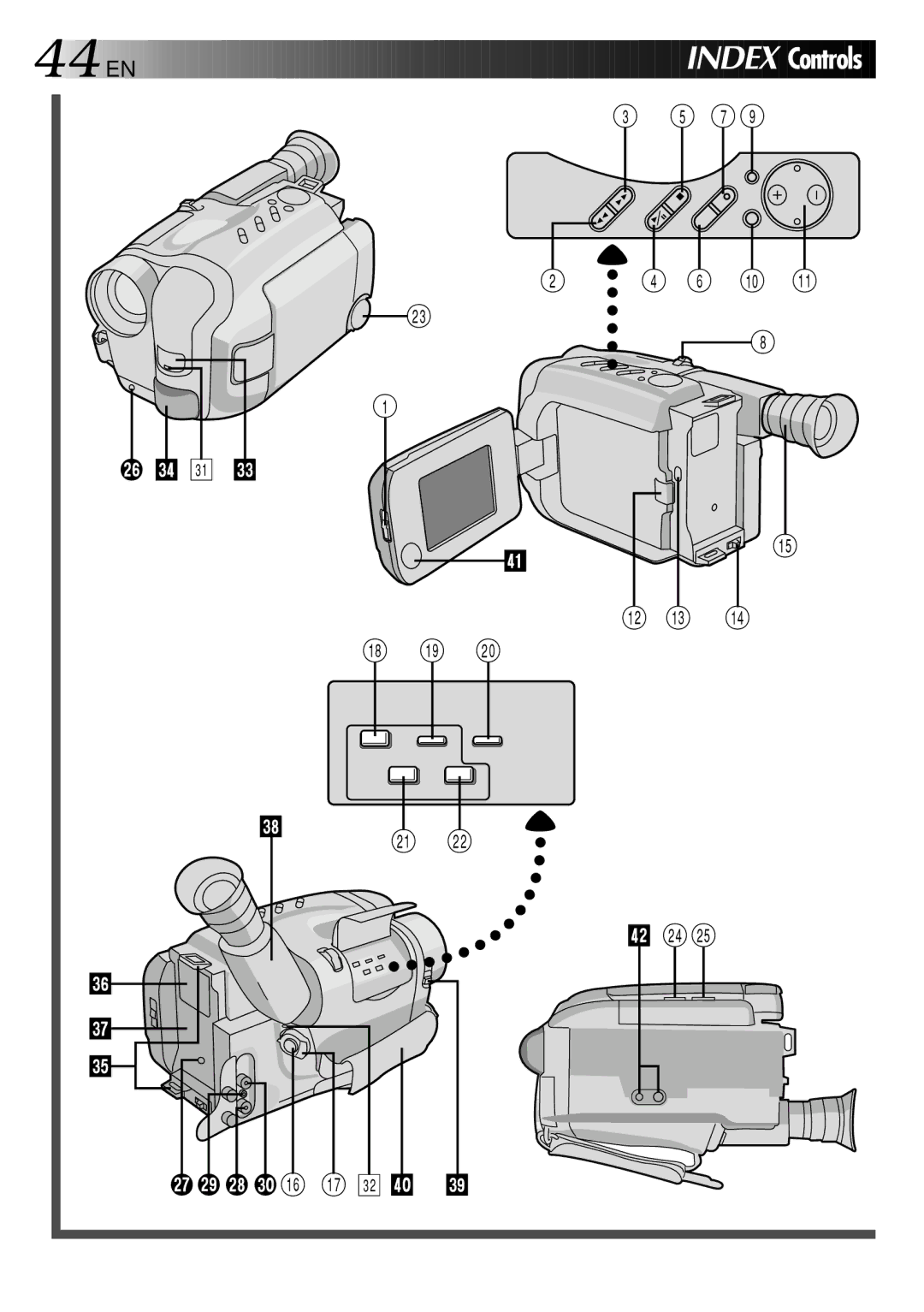 JVC GR-AXM22UM manual 44EN 