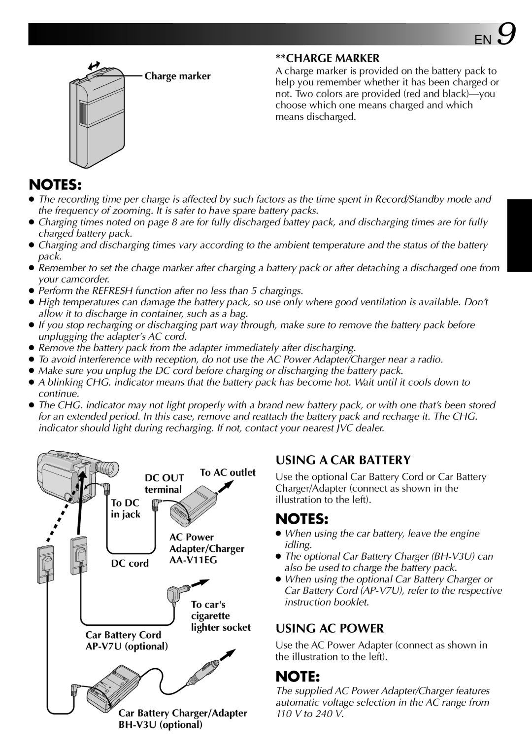 JVC GR-AXM22UM manual Dc Out, AA-V11EG 