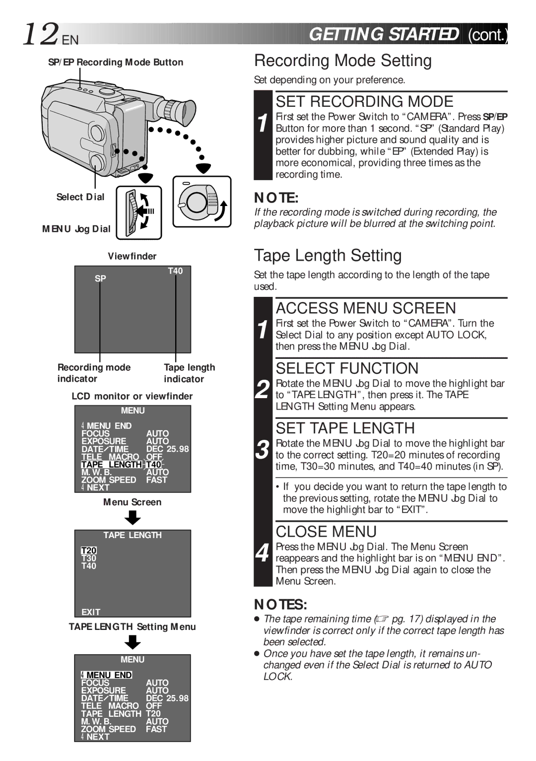 JVC GR-AXM270 manual 12 EN, Indicator 