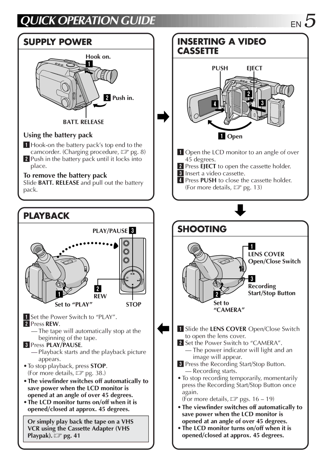 JVC GR-AXM300 manual Using the battery pack, To remove the battery pack 