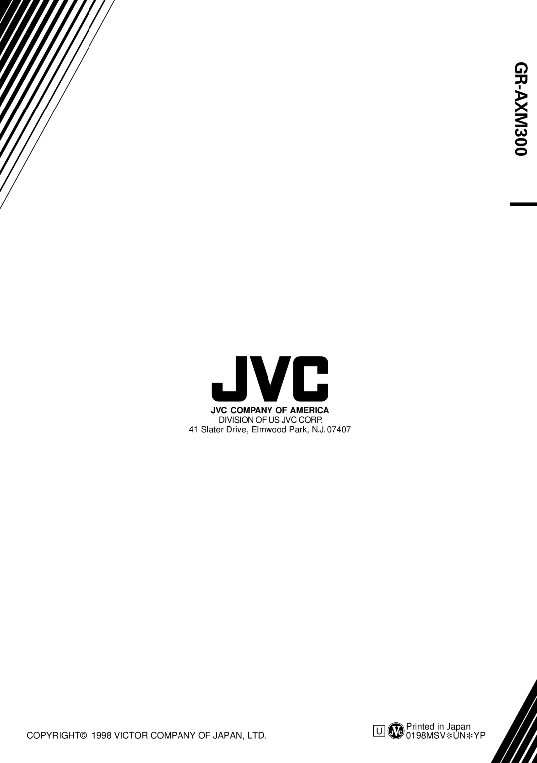 JVC GR-AXM300 manual 