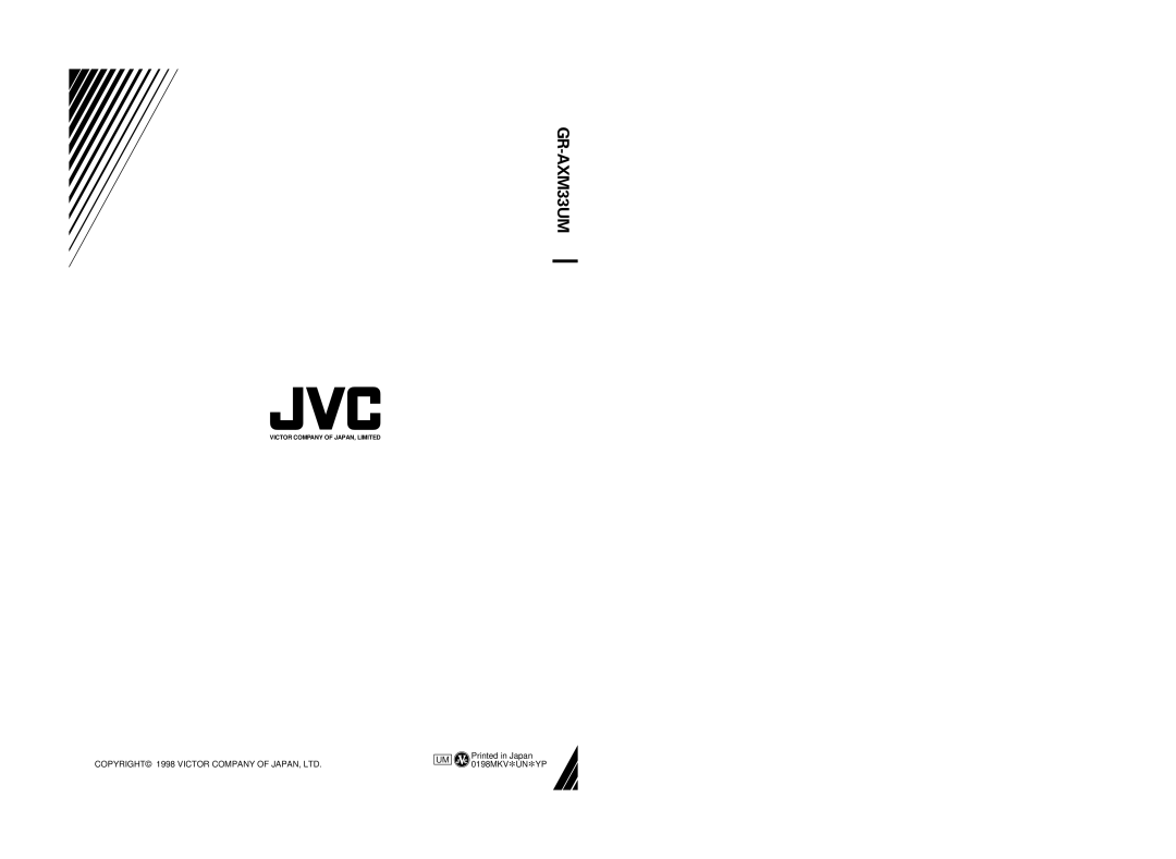 JVC GR-AXM33UM manual 