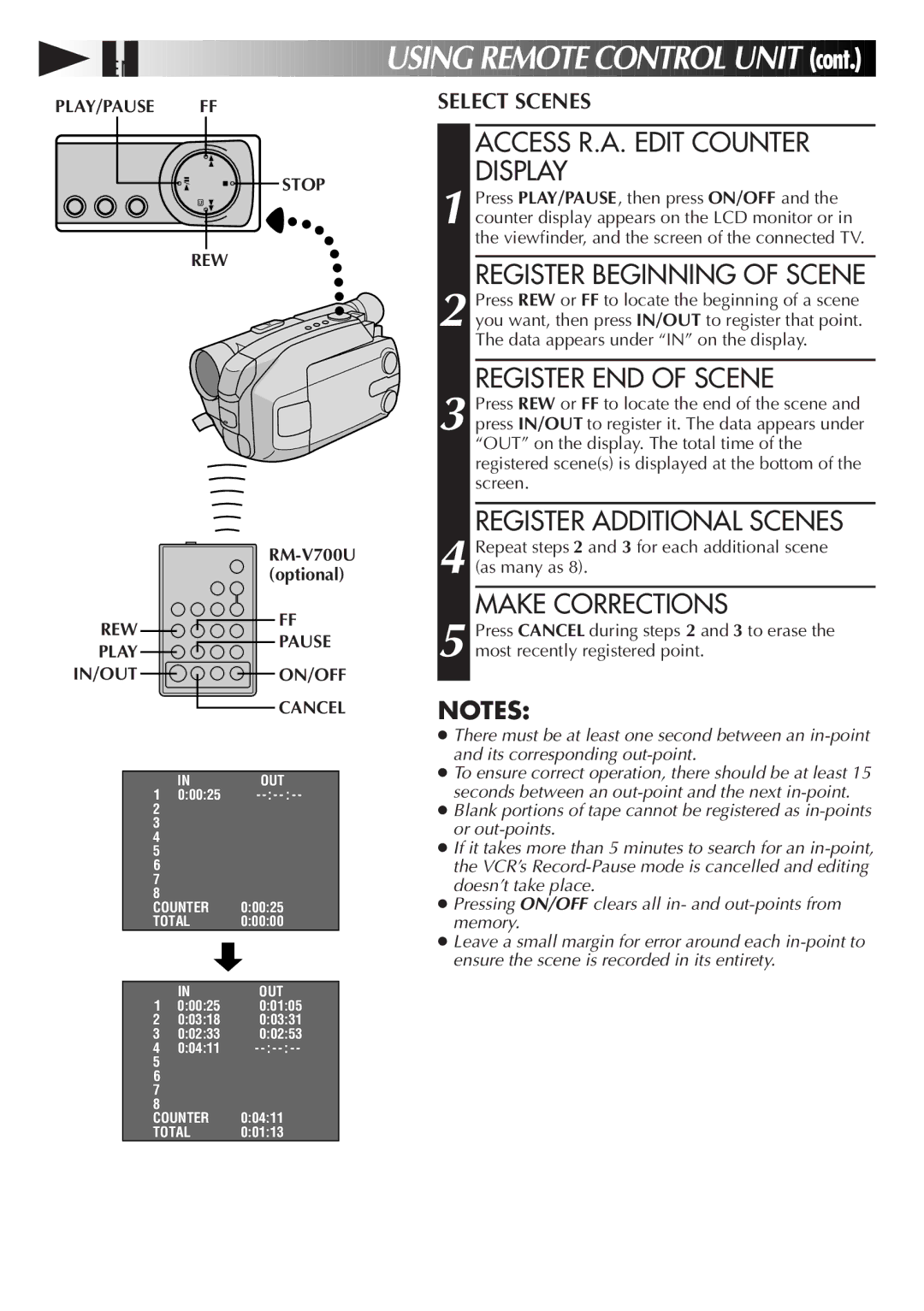 JVC GR-AXM33UM manual Cont 