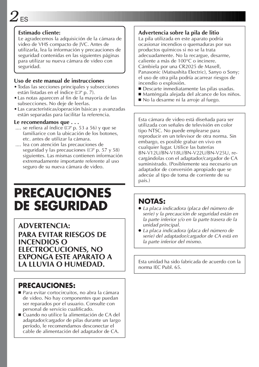 JVC GR-AXM33UM Estimado cliente, Uso de este manual de instrucciones, Le recomendamos que 