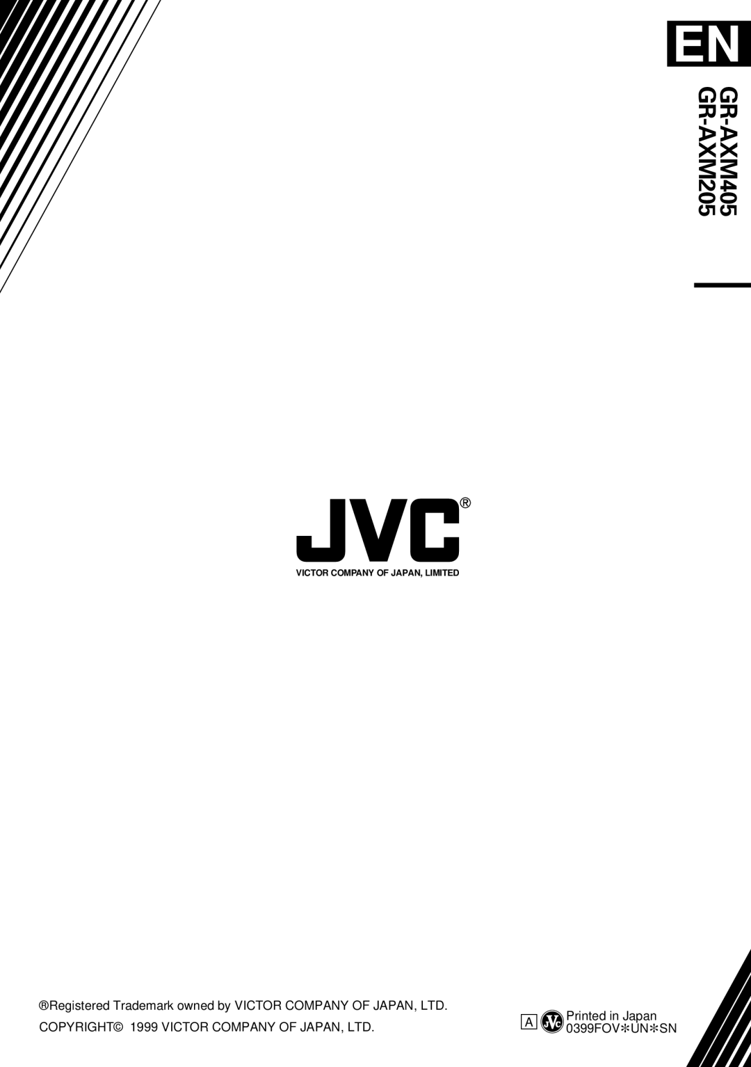 JVC GR-AXM405 manual GR-AXM205 