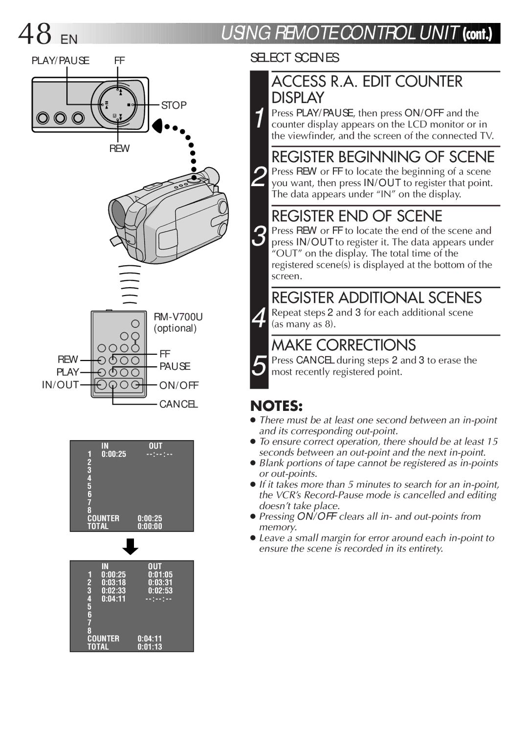 JVC GR-AXM750 manual Cont 