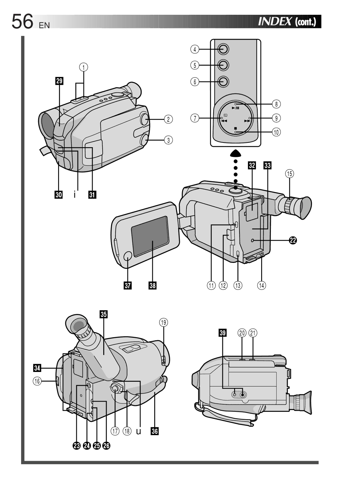 JVC GR-AXM750 manual 56EN 