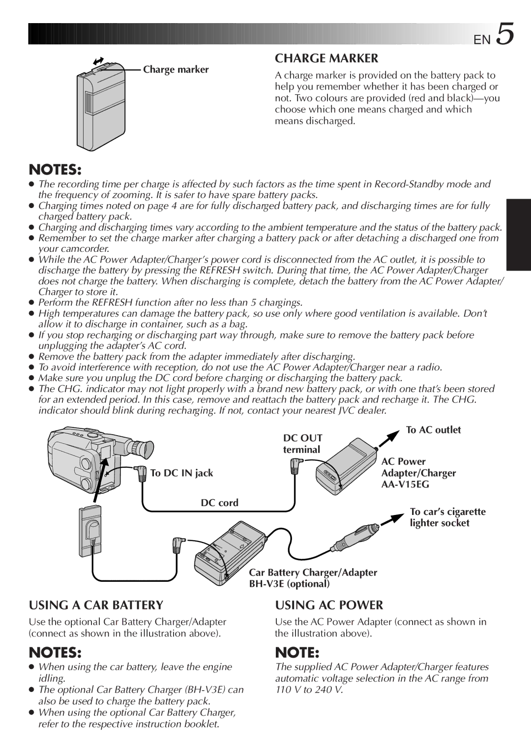 JVC GR-AXM768EG instruction manual Dc Out, AA-V15EG 