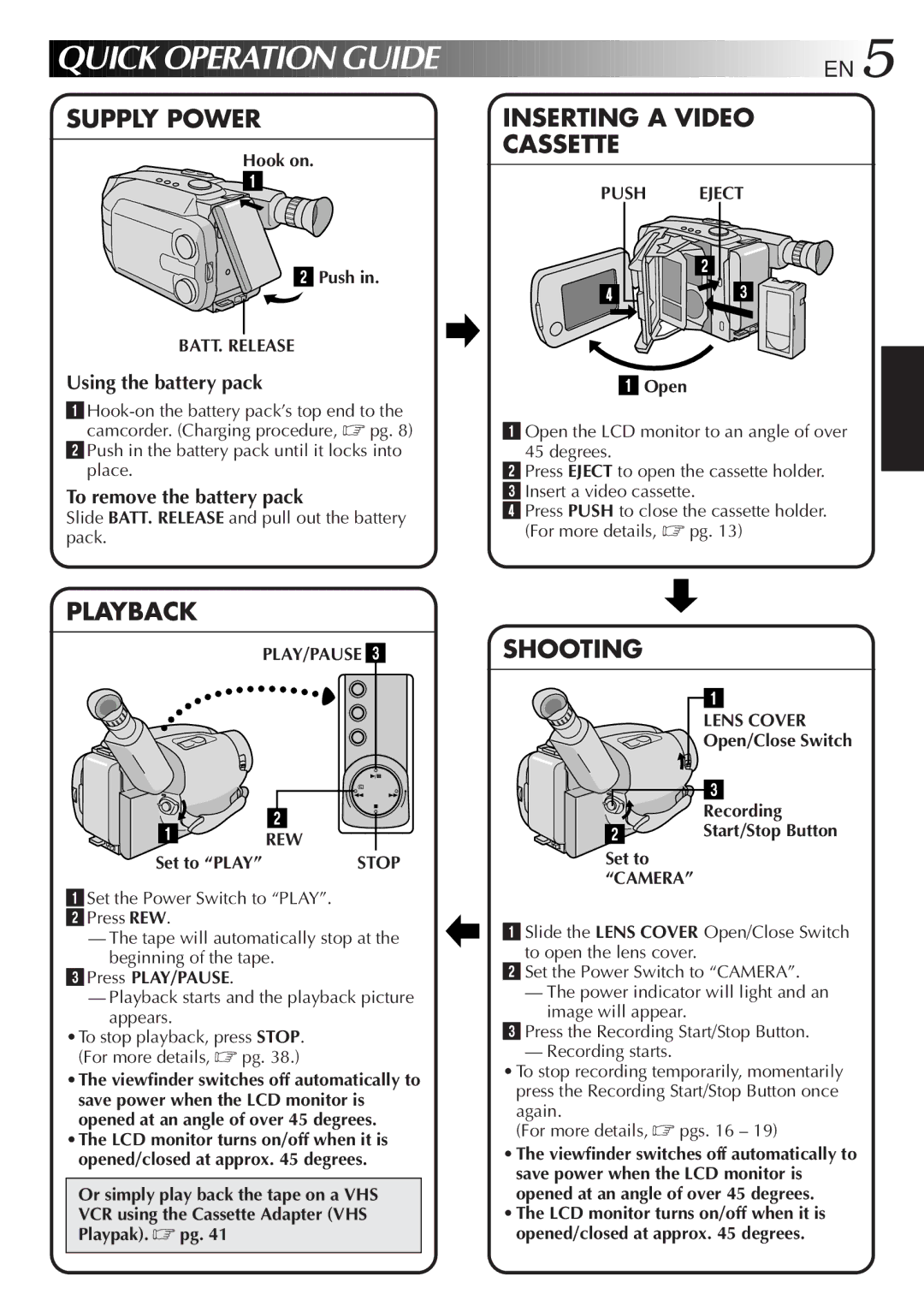 JVC GR-AXM77UM manual Using the battery pack, To remove the battery pack 