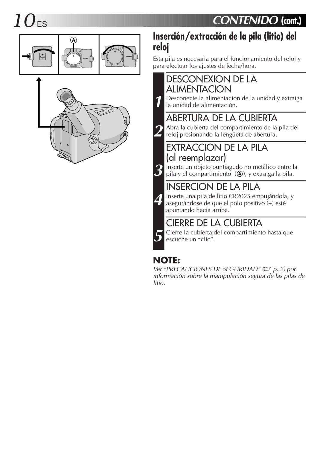 JVC GR-AXM77UM manual Contenido 