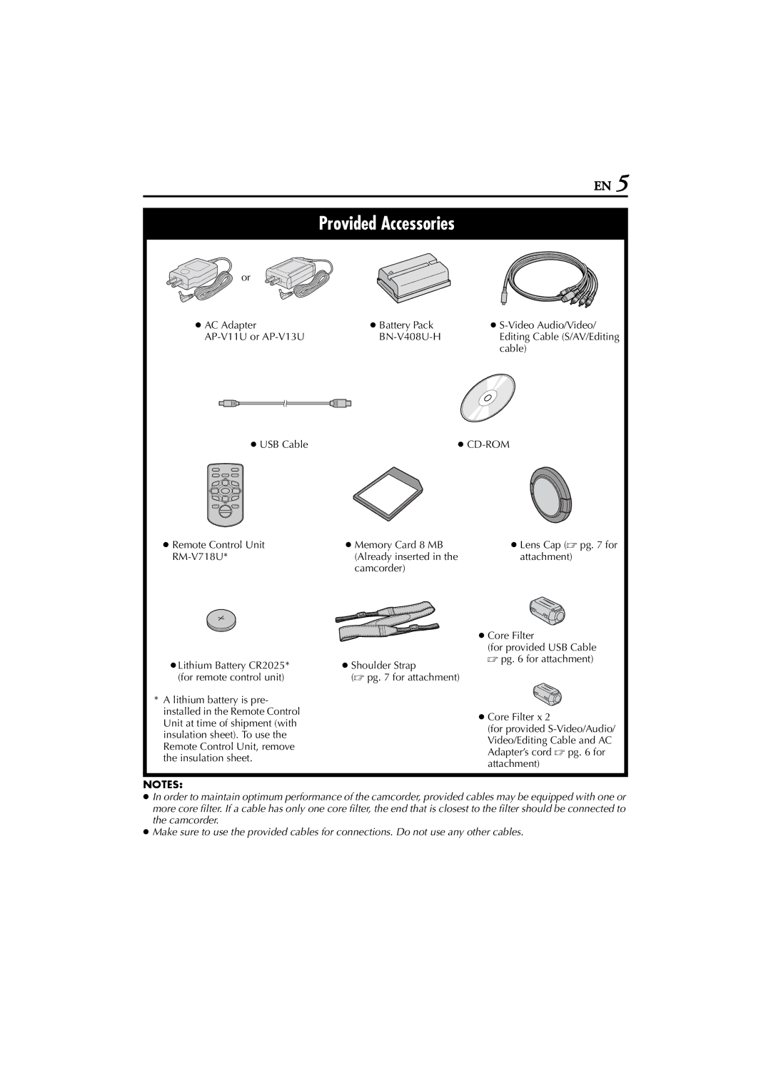 JVC GR-D200 manual RM-V718U, Attachment 