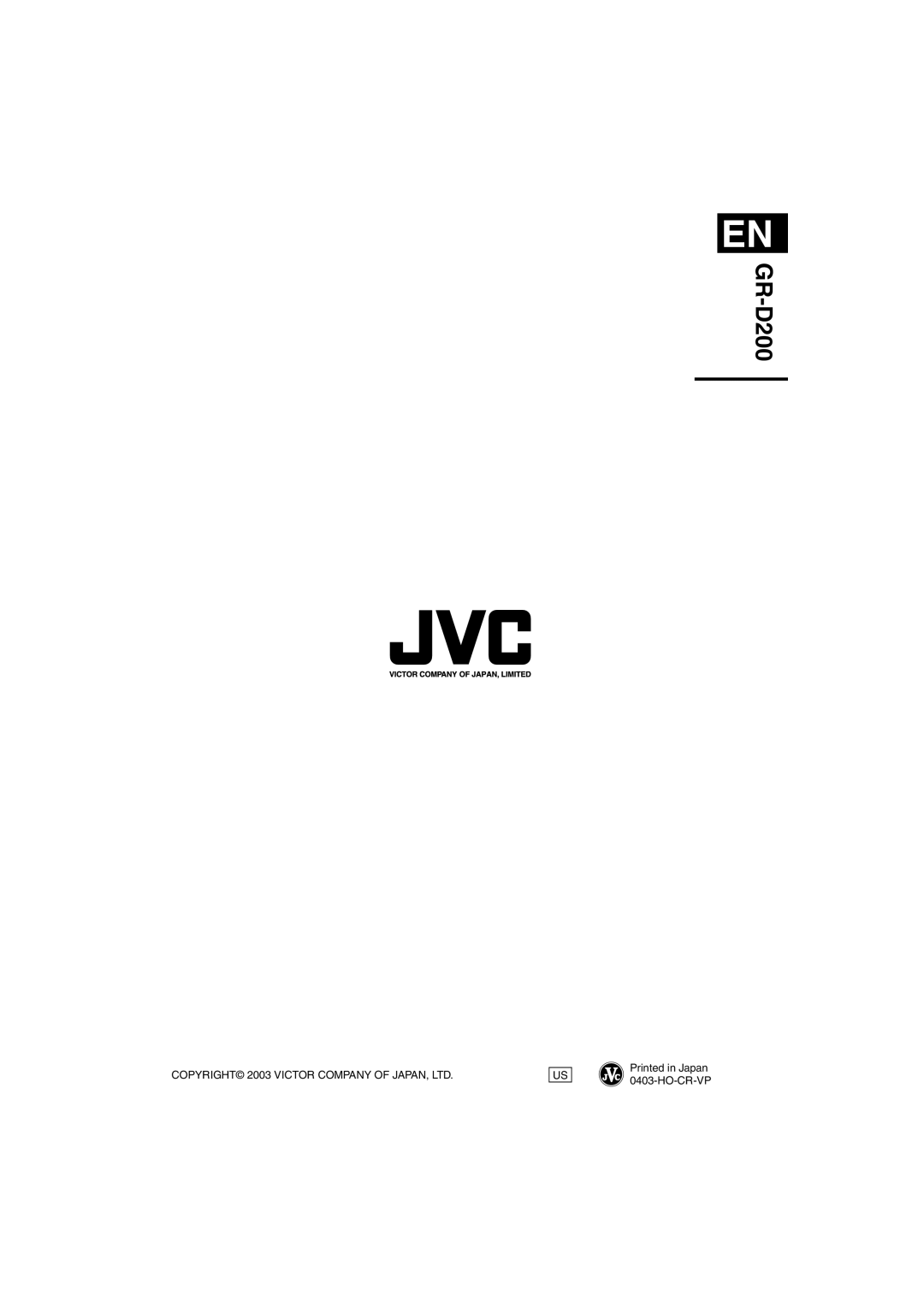 JVC GR-D200 manual 