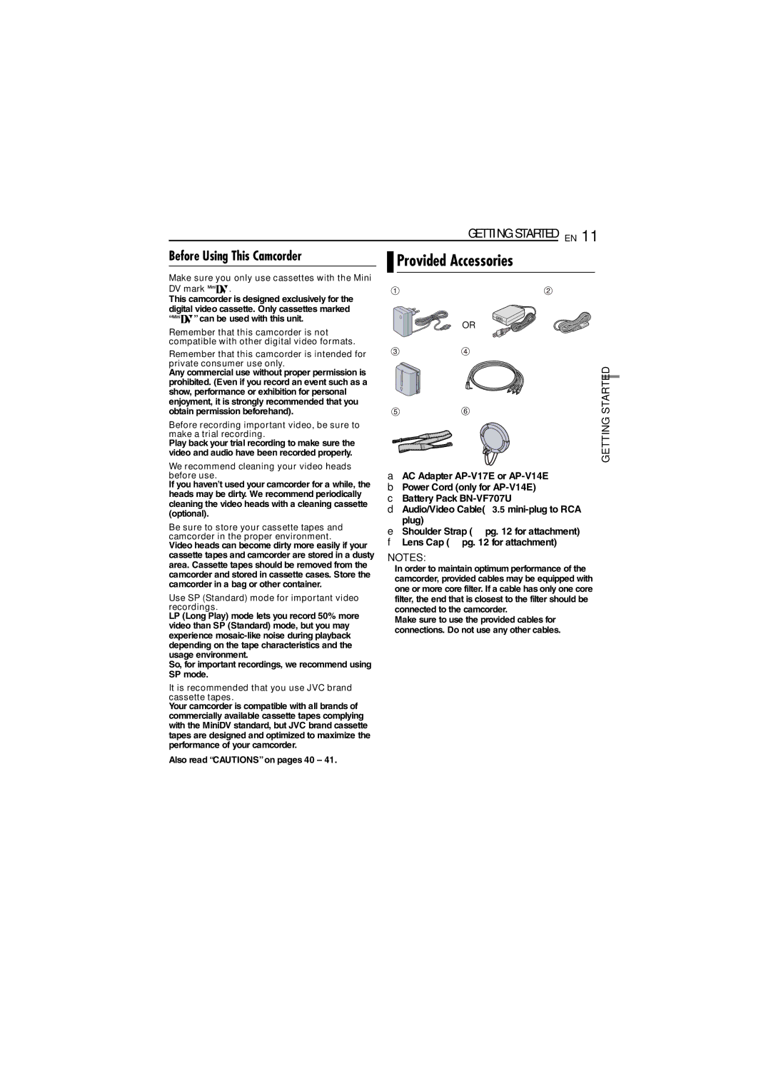 JVC GR-D320EK manual Before Using This Camcorder 