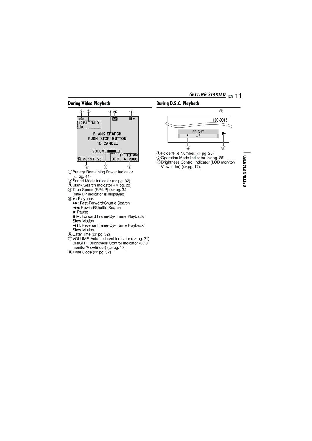 JVC GR-D372U manual During Video Playback, During D.S.C. Playback, I T / M I, De C, 2006 