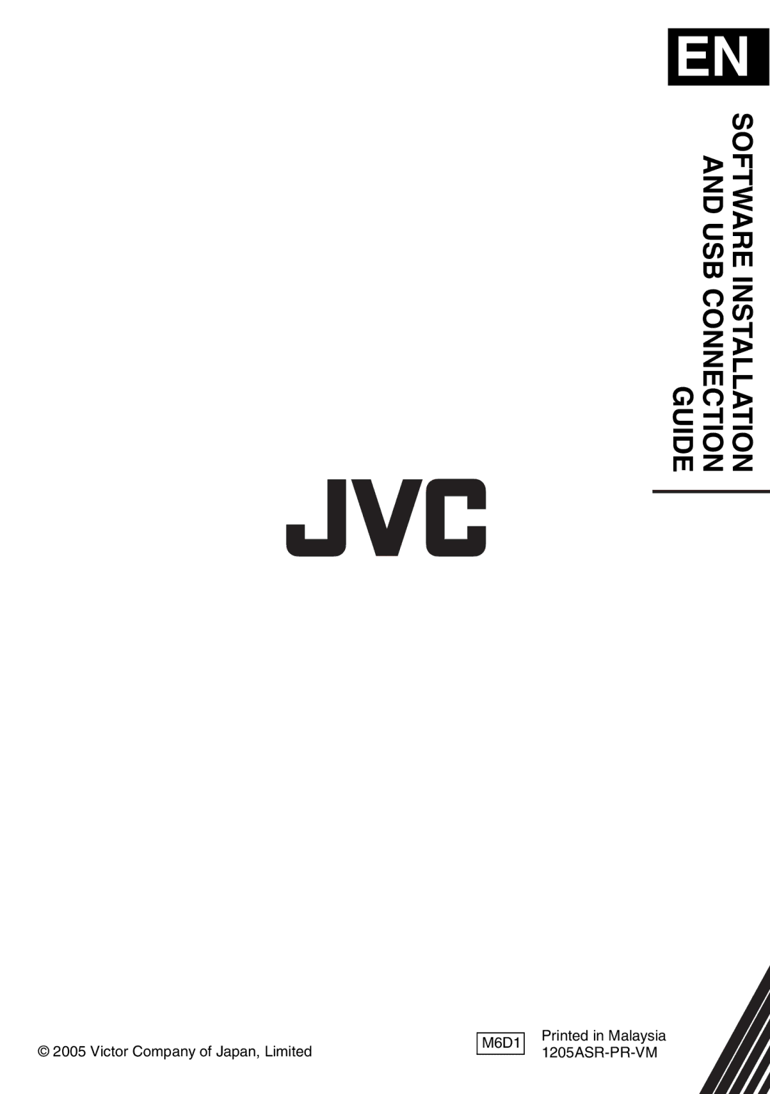 JVC GR-D372U manual Software Installation and USB Connection Guide 