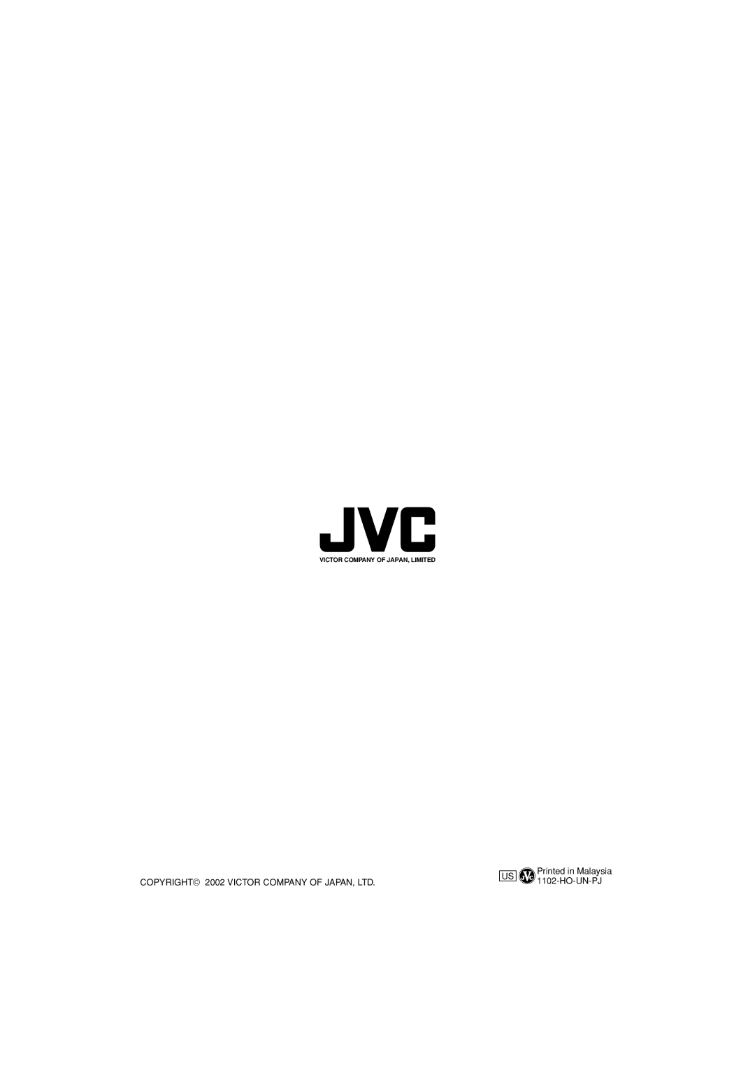 JVC GR-D70, GR-D90 instruction manual US 1102-HO-UN-PJ 