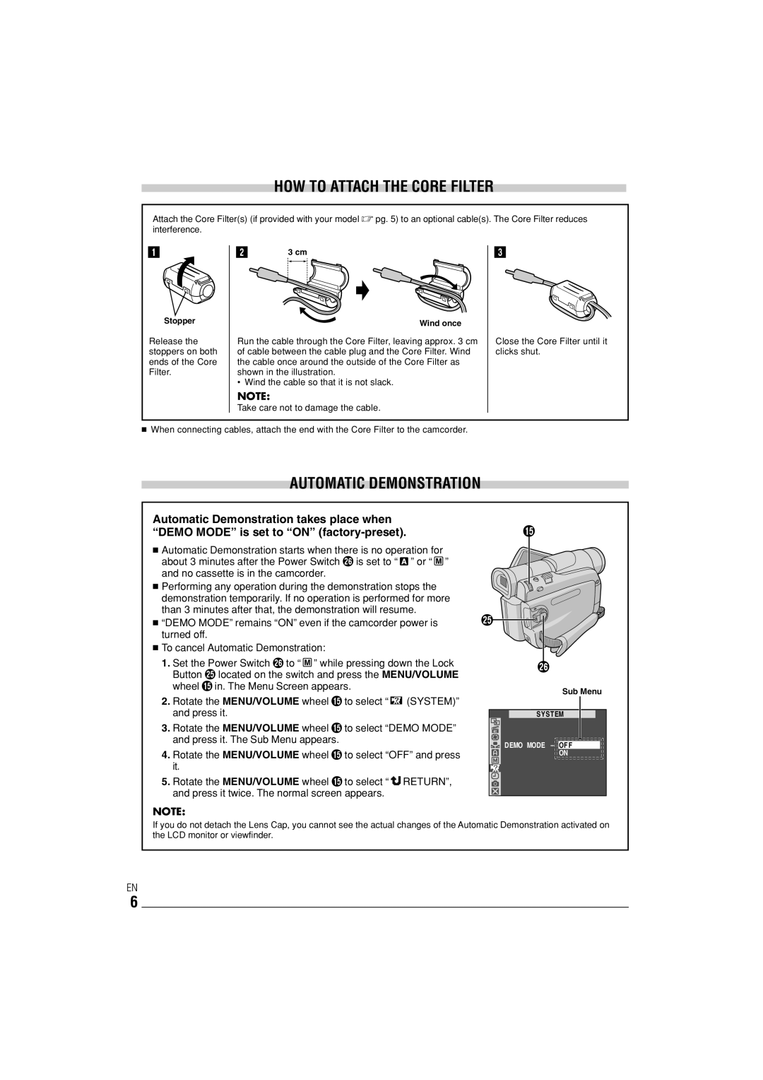 JVC GR-D70, GR-D90 instruction manual Stopper, Wind once, Sub Menu 