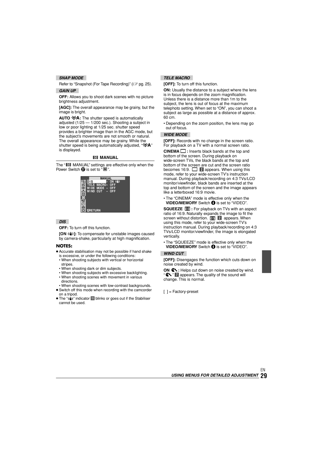 JVC GR-D90 GR-D70 instruction manual Manual 