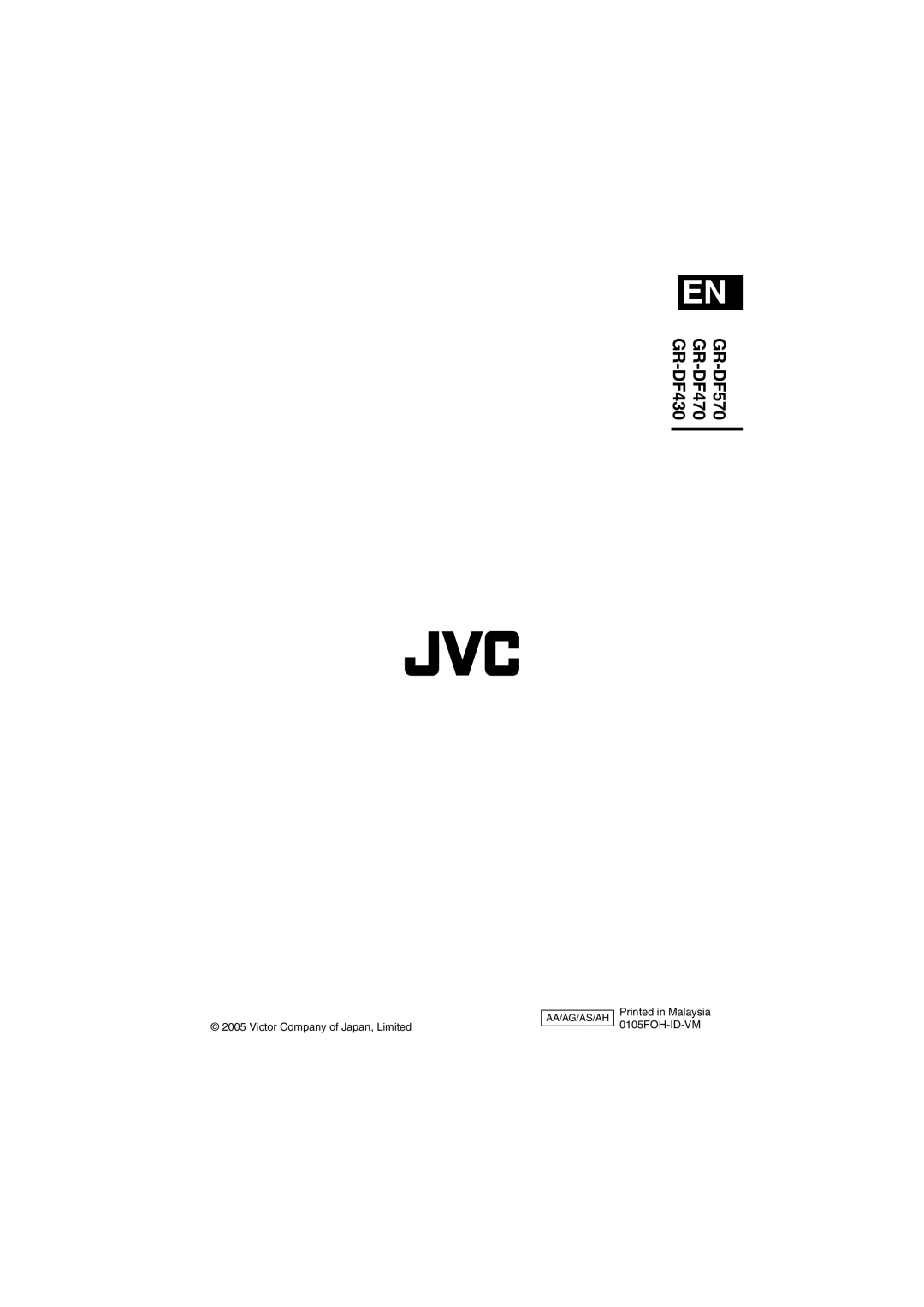 JVC instruction manual GR-DF570 GR-DF470 GR-DF430 