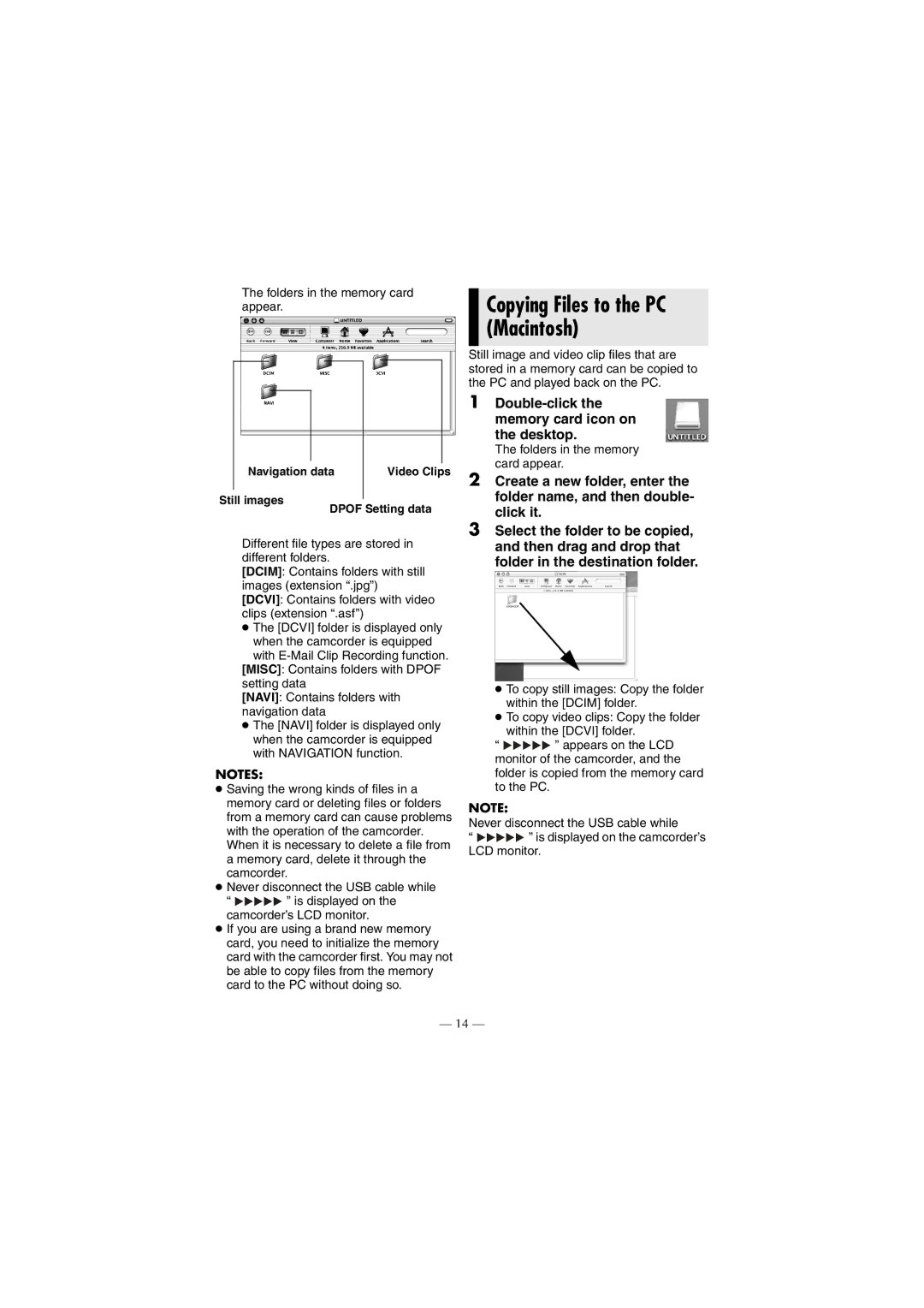 JVC GR-DF430 instruction manual Navigation data, Still images Dpof Setting data, Video Clips 