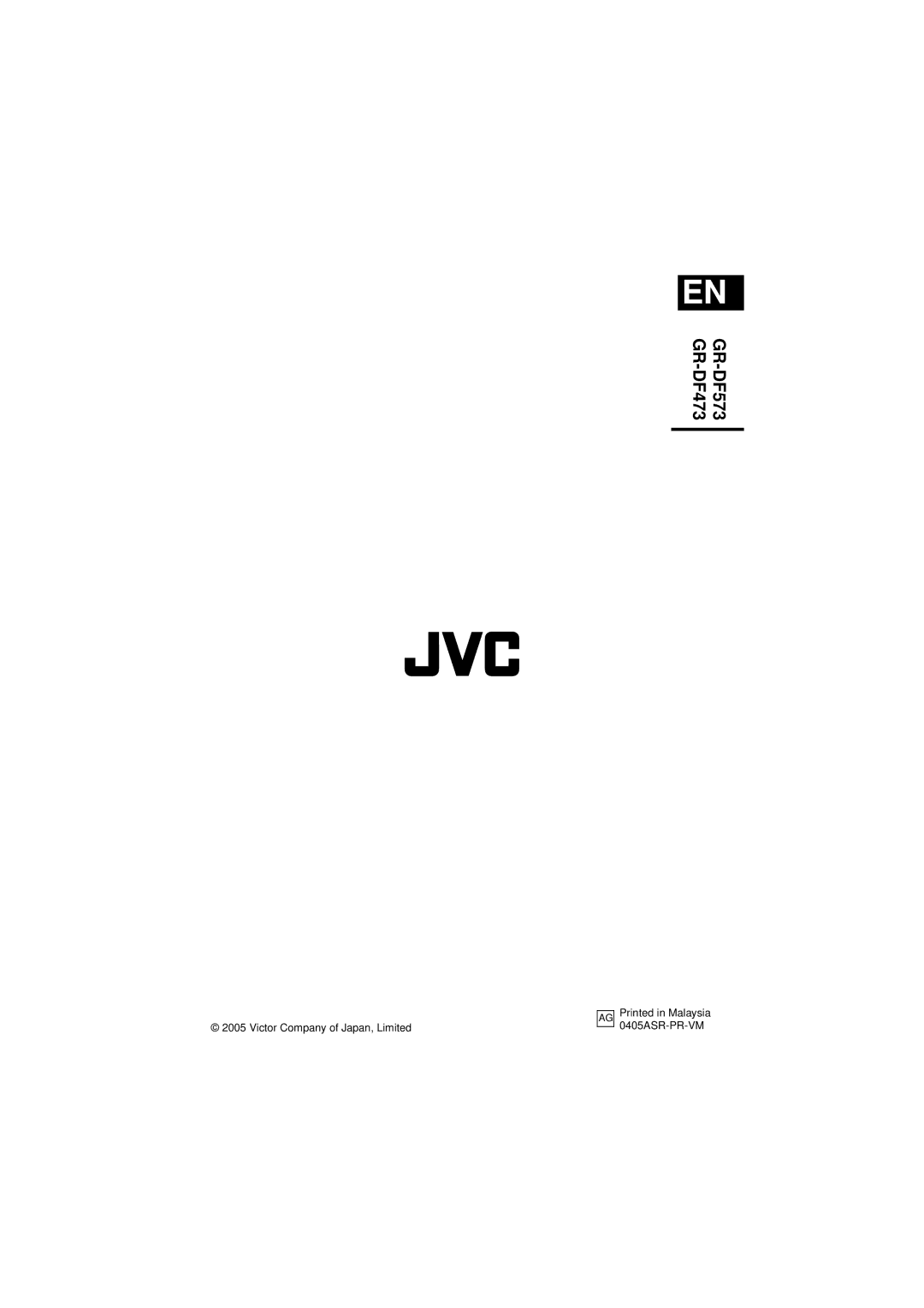 JVC instruction manual GR-DF573 GR-DF473 