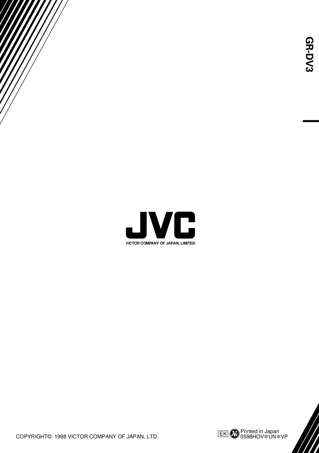 JVC GR DV 3 specifications GR-DV3 