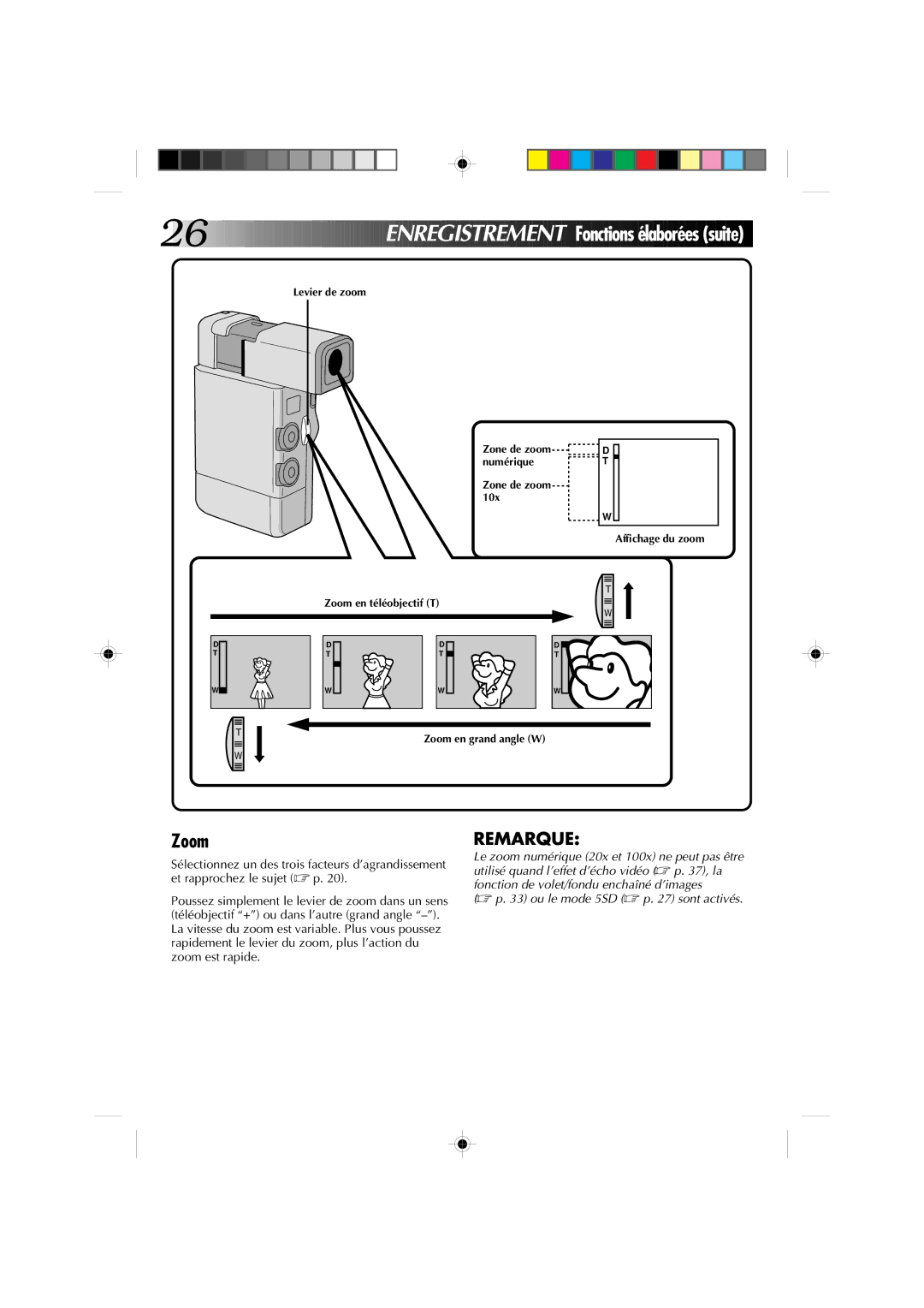 JVC GR-DV1 manual EN Registrement 