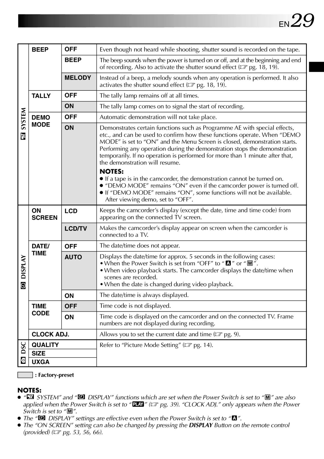 JVC GR-DV2000 specifications EN29 