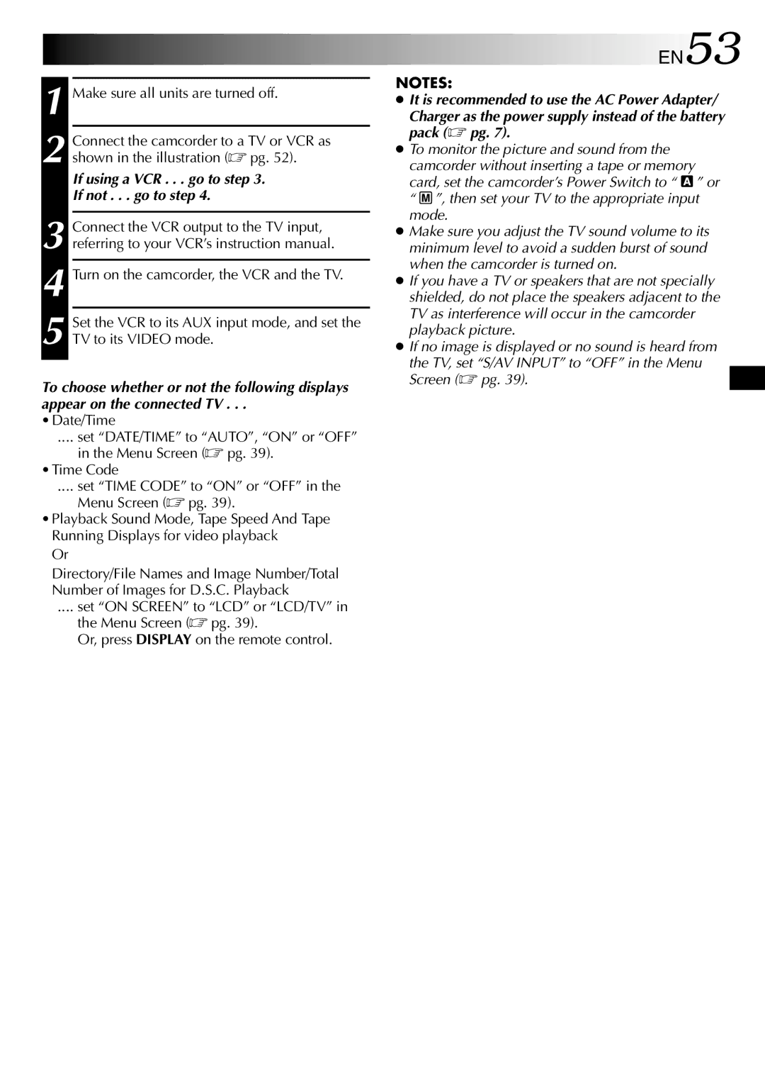 JVC GR-DV2000 specifications EN53 