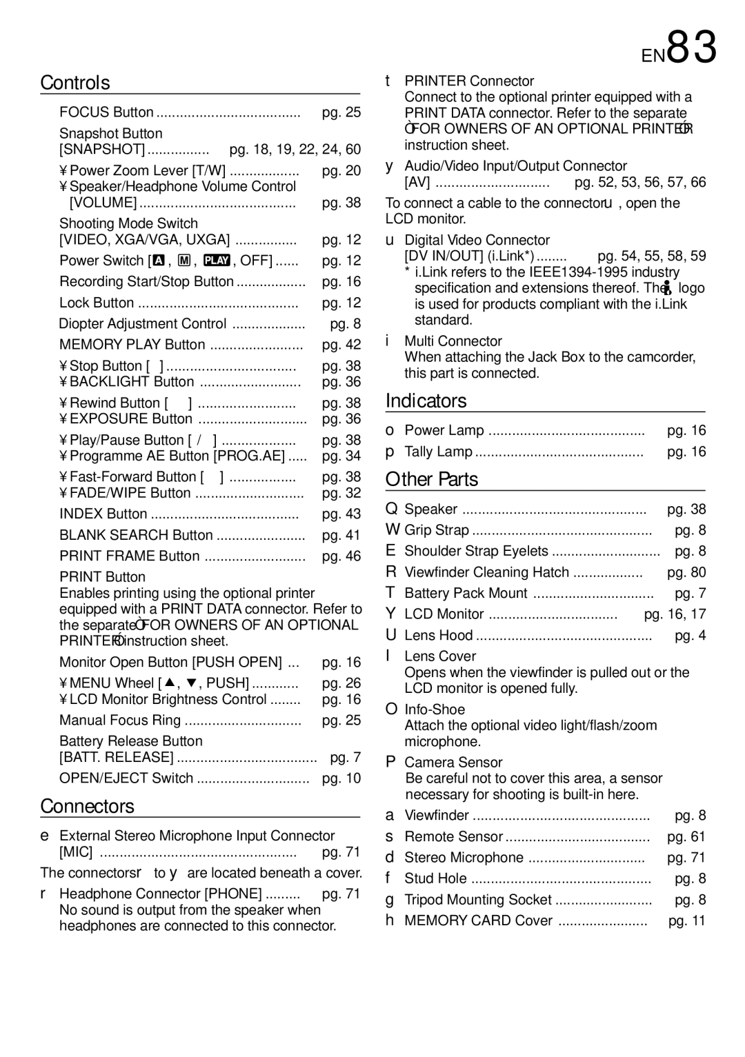 JVC GR-DV2000 specifications EN83 