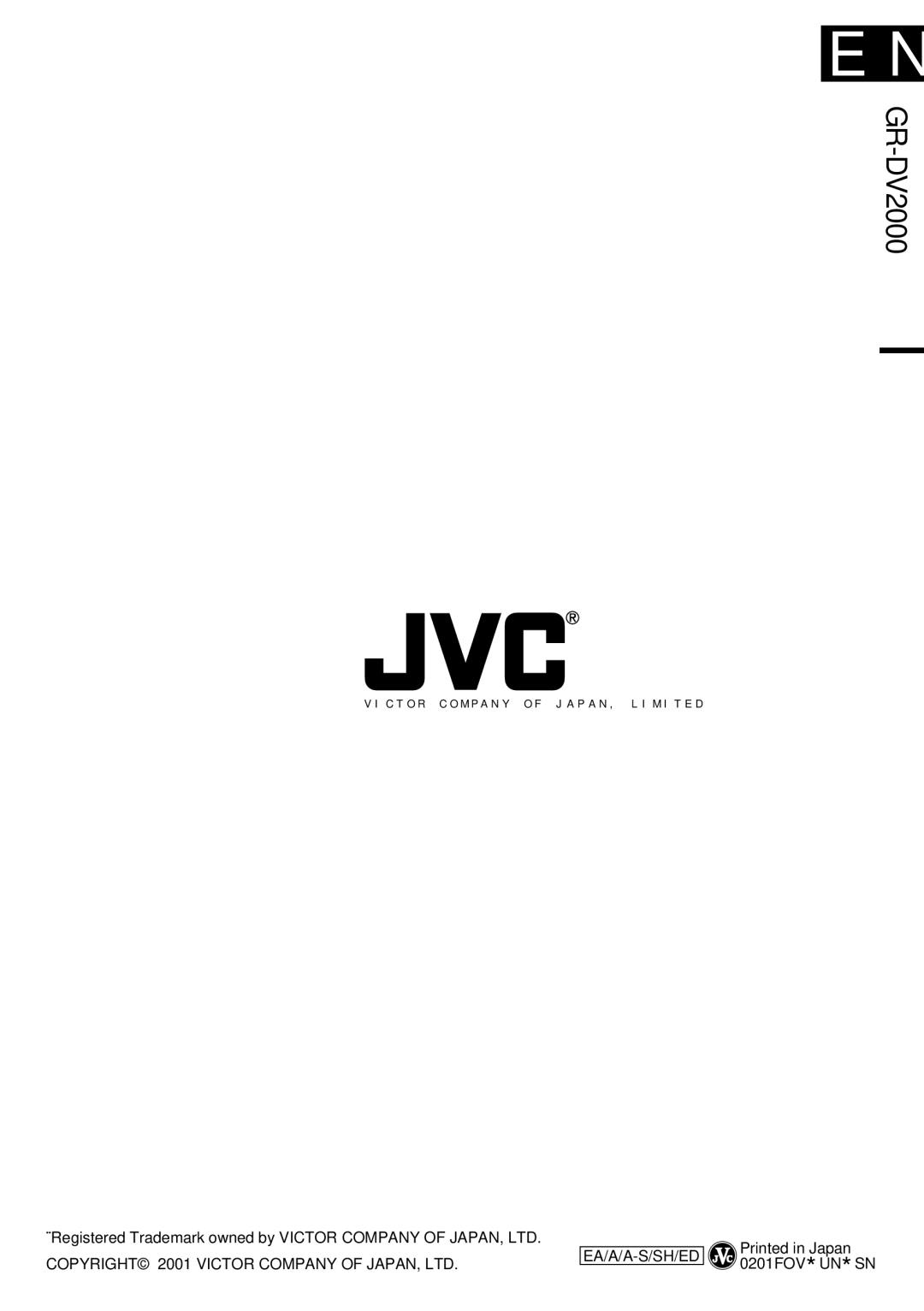 JVC GR-DV2000 specifications 