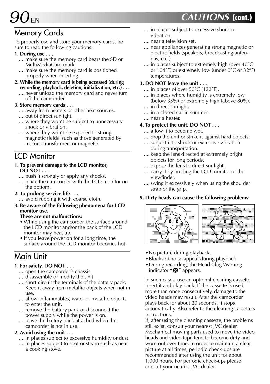 JVC GR-DV2000 specifications 90 EN 