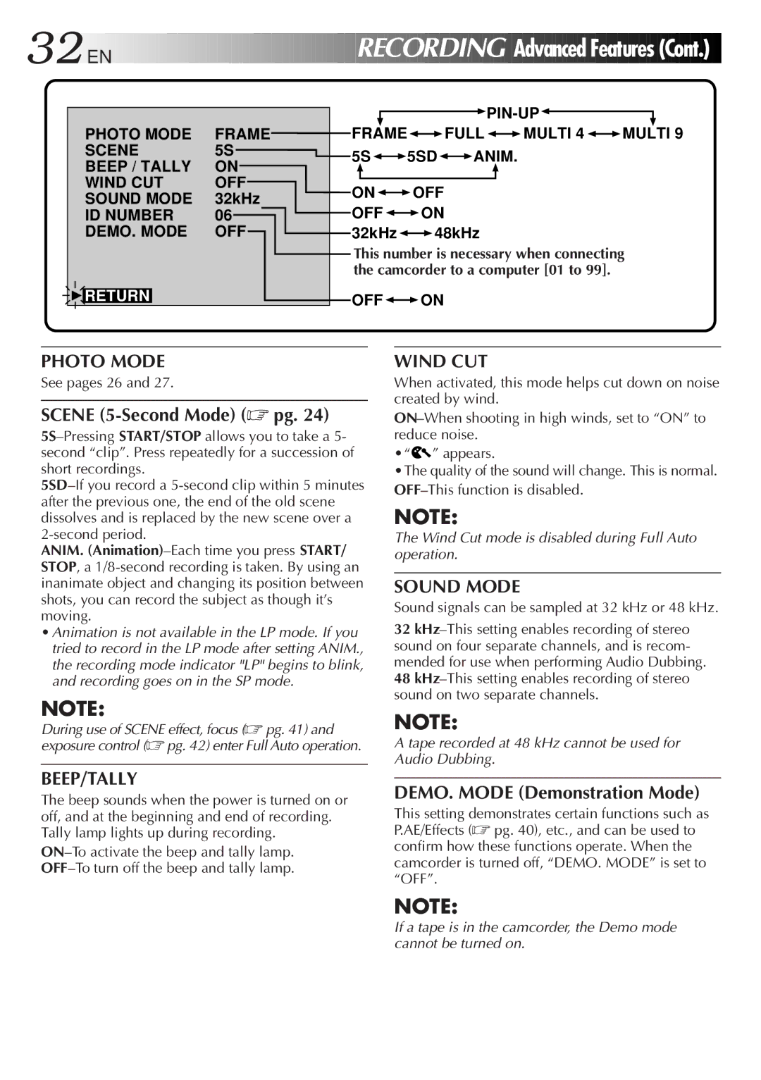 JVC GR-DV33 manual Photo Mode 